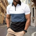 thumbnail image 2 of Button Down Shirts For Men Short Sleeve Summer Casual Mens Color Blocking Short Sleeve Shirts, 2 of 3