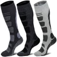 thumbnail image 1 of 3 pair VisBeaut Wool Ski Socks, Thermal Long Socks For Snowboard, Snow, Winter, Hunting, 1 of 5