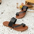 thumbnail image 7 of NOKIO Womens Sandals Slides for Women Flat Sandals for Women Summer Sandals Comfortable Leather Slides Chic Women'S Summer Flip Flops Ladies Fashion Summer Solid Color Open Toe Flat Bottom Slides, 7 of 7