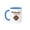 Blue/White, variant on 3drose, Celtic Knot in the Tartan Colors for Matheson Clan and Family Motto, 11oz Magic Transforming Mug