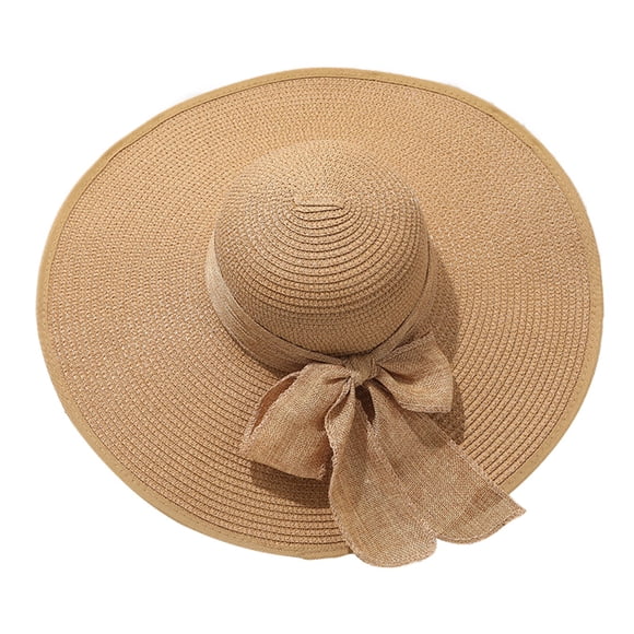 Uqiangy Straw Hats for Women Beach Big Hats for Women Womens Sun Hat Straw Bucket Hat Straw Hats Straw Hats for Women Sun Hats for Womenwomens Beach Hat Khaki