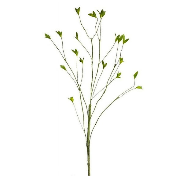 Artificial Faux Plant Green Leaf Rattan Stem 37" Tall