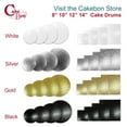 thumbnail image 2 of Cakebon Cake Boards - Sturdy 1/2 Thick Drums - 12 Inch Professional Fully Wrapped Edges White 12-Pack, 2 of 9