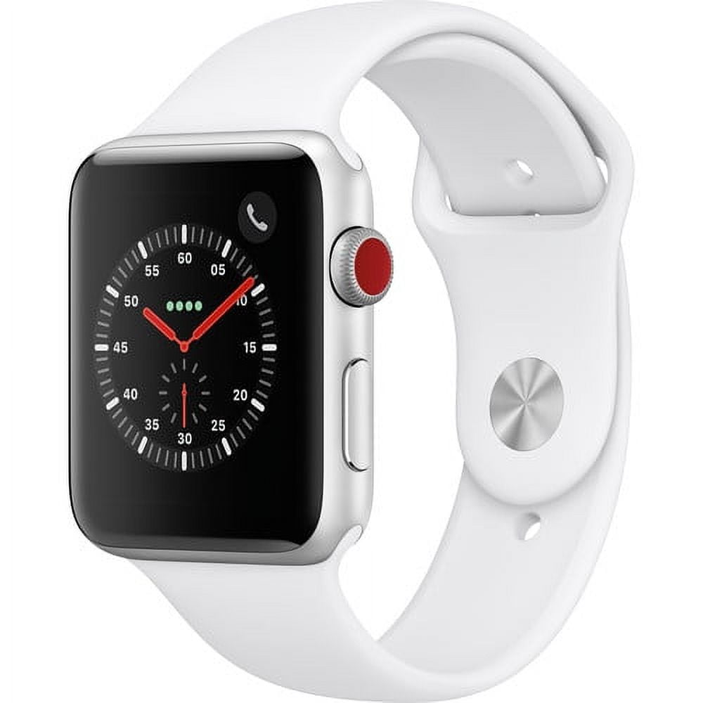 Apple Watch Series 3 (GPS) 38mm / 42mm Space Gray Aluminum Case with Black  Sport Band - WiFi GPS - Silver