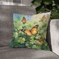 thumbnail image 3 of Happy Monarch Butterfly Welcome St Patrick's Day Lucky Shamrocks Clover Pillowcase Double Sided Wild Butterfly Lover Pillow Case Covers - 22001, 3 of 5