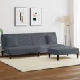 thumbnail image 1 of vidaXL 2 Piece Sofa Set with Pillows Dark Grey Velvet, 1 of 5