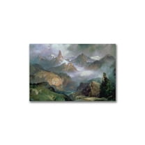 Trademark Fine Art "Index Peak, Yellowstone" Canvas Wall Art by Thomas Moran