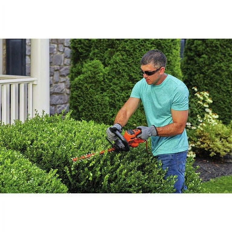 BLACK+DECKER Hedge Trimmer with Saw, 20-Inch, Corded (BEHTS300),Orange