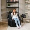 thumbnail image 6 of Big Joe Joey Junior Kids Bean Bag Chair, 1.5 Feet, Durable Polyester Nylon Blend, Black, 6 of 8