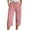 Pink, variant on Women Fashion Straight Leg Casual Pants High Waist Sports Loose Pants 3/4 Pants for Women Casual Short Pants for Women Casual Summer Combo Peg Pants with Tie plus Size Women Work Pants