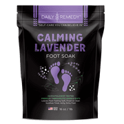 Calming Lavender Foot Soak with Epsom Salt - Made in USA - for Toenails, Athlete's Foot, Itchy Feet, Stubborn Smelly Foot Odor, Pedicure, Foot Calluses & Soothes Sore Tired Achy Feet (1 Pack, 16 oz)