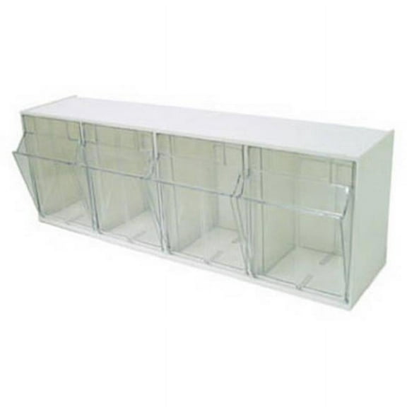 Deflecto 20403B 4 Unit- 24 x 8 x 6.50 in. White Tilt Bin