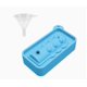 thumbnail image 2 of Desmolde el molde de la bandeja de hielo del hogar molde del cubo de hielo del silicón de la categoría alimenticia con la tapa fácil, 2 of 2