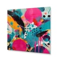 thumbnail image 2 of Designart "Abstract Enigma in Pink and Turquoise I" Abstract Metal Wall Art Prints, 2 of 5
