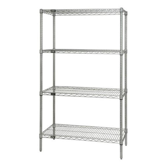 Wire 4-Shelf Starter Unit, 36 x 18 x 74 in.