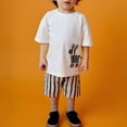 thumbnail image 2 of WhouRiu Boys Girls Summer Outfits Kids Unisex Short Sleeve Graphic Tees And Shorts Sets Casual Wear, 2 of 6