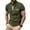 Army Green, variant on Mens Summer Casual T-Shirts Fashion Solid Stand Collar Blouses Pullover Button Short Sleeve Shirts Crew Neck Short Sleeve Henley Top