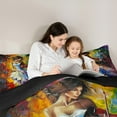 thumbnail image 5 of Manfei Violin Princess Bedding Comforter Set for Teens, Modern Fashion Twin Comforter Sets, Oil Printing Artwork Reversible Bedding Set, Microfiber Bedroom Decor, 2 Pieces, 5 of 8