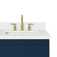 thumbnail image 2 of Ariel Hamlet 37 In. Right Offset Rectangle Sink Vanity With White Quartz Countertop In Midnight Blue, 2 of 11