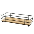 thumbnail image 6 of Bathroom Organizer Bamboo Tray Black Metal Wire, 6 of 6