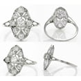 thumbnail image 5 of Antique Openwork Filigree Diamond Wedding Ring, Milgrain Engagement Ring, 2.7 Ct Simulated Diamond, 925 Sterling Silver, Gifts For Special Occasion, 5 of 5