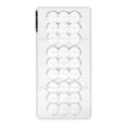 thumbnail image 2 of Greyas CM 3827 Clear Polycarbonate Chocolate Mold Candy Mould with 3 Connected-Bump Cavities, Each 80mm x 80mm x 14mm High, 2 of 4