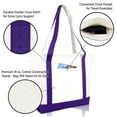 thumbnail image 4 of DALIX Happy Easter Womens Classic Premium Embroidered Tote Bag in Purple, 4 of 6