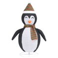 thumbnail image 5 of vidaXL Decorative Christmas Snow Penguin Figure LED Luxury Fabric 23.6", 5 of 9