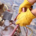 thumbnail image 4 of 12.5*25 cm Lot de 2 paires de gants de travail en cuir de vachette pour conduite, jardinage, coupe, construction, ferme, moto, 4 of 5