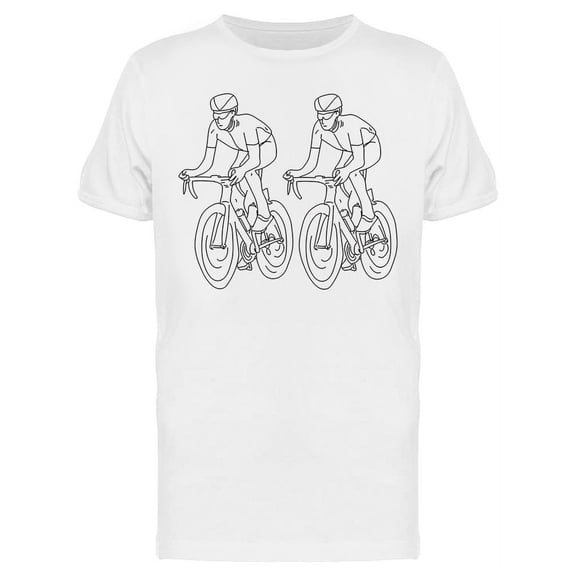Twin Cyclists T-Shirt Men -Image by Shutterstock, Male x-Large
