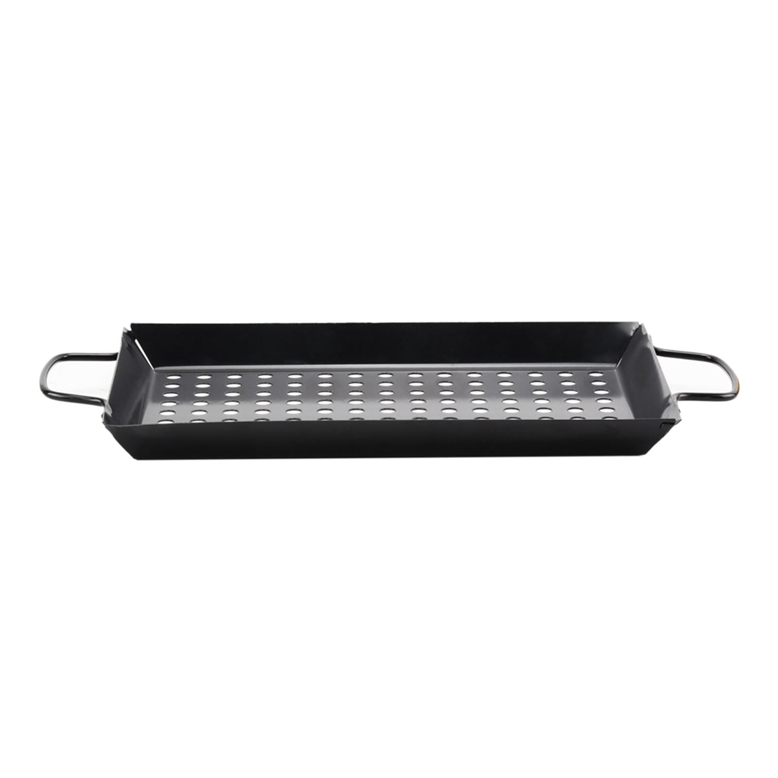 Outdoor Cooking Large BBQ Tray Grill Pan Bowl Vegetables Grill Basket