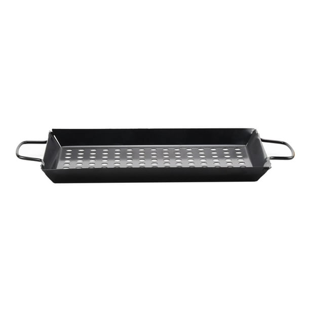 Camping Grill Topper BBQ Sartenes para asar Bandejas antiadherentes para barbacoa con asas para cocinar carne, verduras y