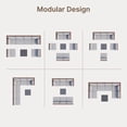 thumbnail image 4 of Lofka 7-Piece Patio Furniture Set, Outdoor Sectional Sofa with PE Wicker Rattan, Gray Cushions & Glass Coffee Table, All-Weather Patio Conversation Set for Backyard Deck Poolside, 4 of 16