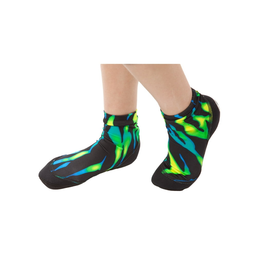 Vincere Sand Socks SoftSoled Beach Socks (Toddler/Child) Small Neon