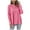 Watermelon Red, variant on Chbgutlmr Tops for Women Cowl Neck Ruffle Long Sleeve Tunic Tops Ruched Casual Comfy Fall Blouses Trendy