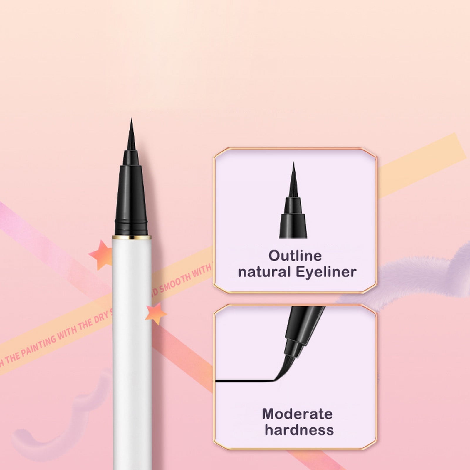 Fifth And Fine Easy Expression Graphic Liners Glitter Mist Spray Makeup Waterline Pencil Ink Liner Highlighter for Inner Eye Womens Make up 2 Faced Makeup Pro Total Tech Estate Cosmetics Cat Eye in A