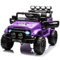 thumbnail image 4 of Yeshouse 12V Ride On Truck Car, Battery Powered Car w/Remote Control, Spring Suspension, LED Lights, Bluetooth, 3 Speeds, Electric Car for Kids, 4 of 8