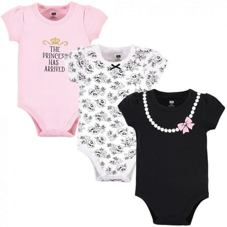 UPC: 0660168174908 | Hudson Baby Infant Girl Cotton Bodysuits Toile 3-Pack 9-12 Months