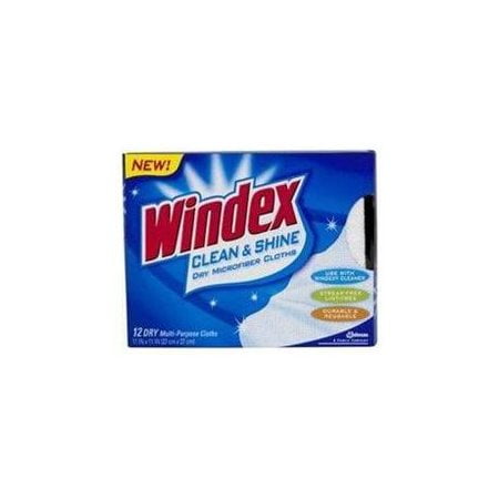 Windex Clean & Shine Microfiber Cloths, 12 Count