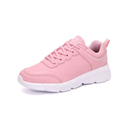

Eloshman Womens Comfort Wear-resistant Sneakers Gym Solid Color Athletic Shoes Hiking Non-Slip Low Top Pink 5
