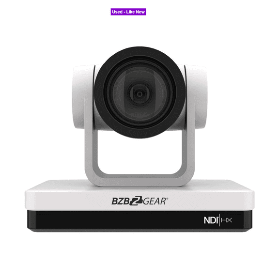 Pre-Owned BZBGEAR Universal 1080P FHD PTZ 30X NDI/HDMI/SDI/USB 3.0/RS-232/485 Live Streaming Camera (White)