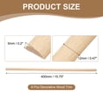 thumbnail image 2 of 6 Pack 15.75" Decorative Wood Trim, Unfinished 3D Wooden Furniture Molding Trim for DIY Craft, Home Wall Cabinet Shelf Window Door (Half-Round, 12mm), 2 of 6