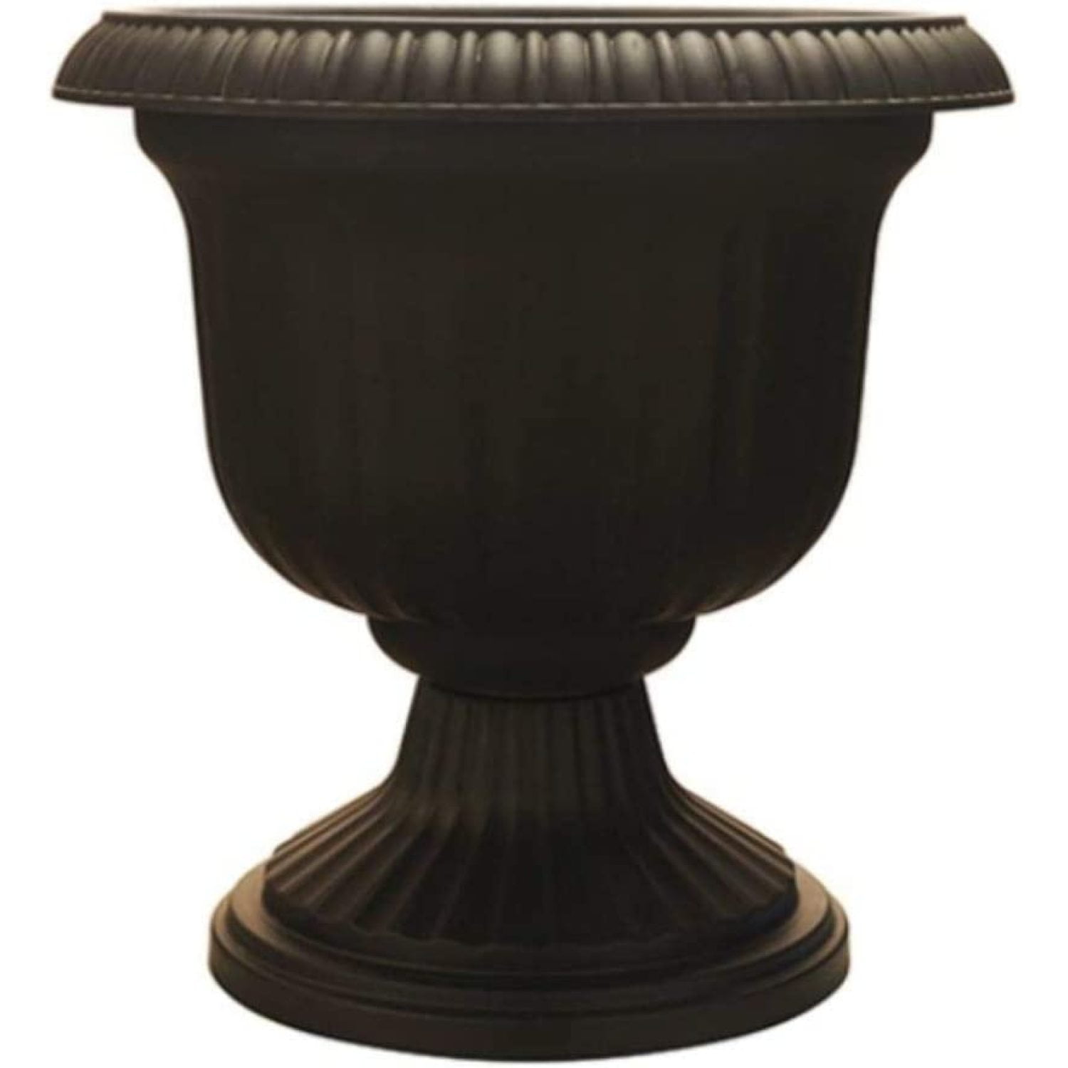 Black Resin Grecian Urn Planter Pot for Outdoor Entryways