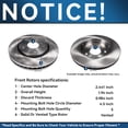 thumbnail image 3 of Detroit Axle - Front Brake Kit for Toyota RAV4 Mirai Matrix Corolla iM Pontiac Vibe Scion tC iM, Brake Rotors Ceramic Brake Pads Replacement: 11.65" inch Front Rotors, 3 of 8