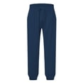 thumbnail image 5 of Breezora Mens Casual Pants Cotton Comfortable with Drawstring Lightweight Breathable Loose Fit Trousers for Spring Summer Hot Weather S Size Navy, 5 of 6