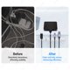thumbnail image 2 of Clips de soporte de Cable adhesivo, organizador de cables de gestión de cables para escritorio, Cable de carga USB, mesita de noche, Cable de alimentación, Cable de ratón, 2 of 5