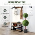 thumbnail image 2 of KFFKFF Synthetic Boxwood Double Sphere Tree, 36" Height (Set of 2), Dual Globe Artificial Trees, Includes Additional Foliage, Pot, Minor Decor, UV Protected for Both Indoor and Outdoor Use, 2 of 9