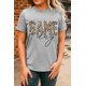 thumbnail image 1 of ABPHQTO Camiseta gráfica de manga corta con estampado de leopardo gris GAME DAY para mujer, 1 of 5