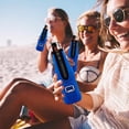 thumbnail image 5 of Neoprene Beer Bottle Cooler Sleeve with Built-in Opener, Insulated Zippered Cover for 330ml Standard Beer Bottles, Portable Insulation for Outdoor Parties, Camping, and Beach Use Blue, 5 of 6