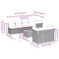 thumbnail image 2 of vidaXL 8 Piece Garden Sofa Set with Cushions Beige Poly Rattan, 2 of 5